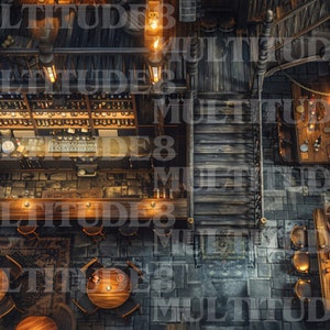 Herbergkaart, gevechtskaart, DnD-gevechtskaart, Dungeons and Dragons, TableTop Simulator, digitale kaart, 5e, Roll20, Fantasy Grounds, Foundry, VTT