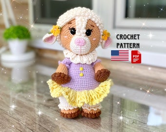 Crochet sheep pattern - Amigurumi lamb toy - Crochet Easter Lamb - Crochet sheep tutorial - Crochet animals