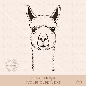 Lama svg, clipart de lama drôle, lama png, vecteur de lama mignon, alpaga svg, lama sans drame cricut, maman lama png, fichier de découpe de lama.