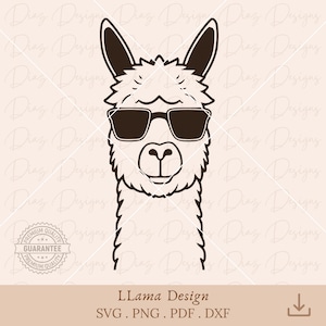Lama svg, clipart de lama drôle, lama png, vecteur de lama mignon, alpaga svg, pas de drame lama cricut, maman lama svg, fichier de découpe lama.