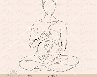 Woman pregnant svg, maternity line art svg, pregnancy continuous line, mom clipart, pregnancy cricut, woman body line art, pregnancy clipart