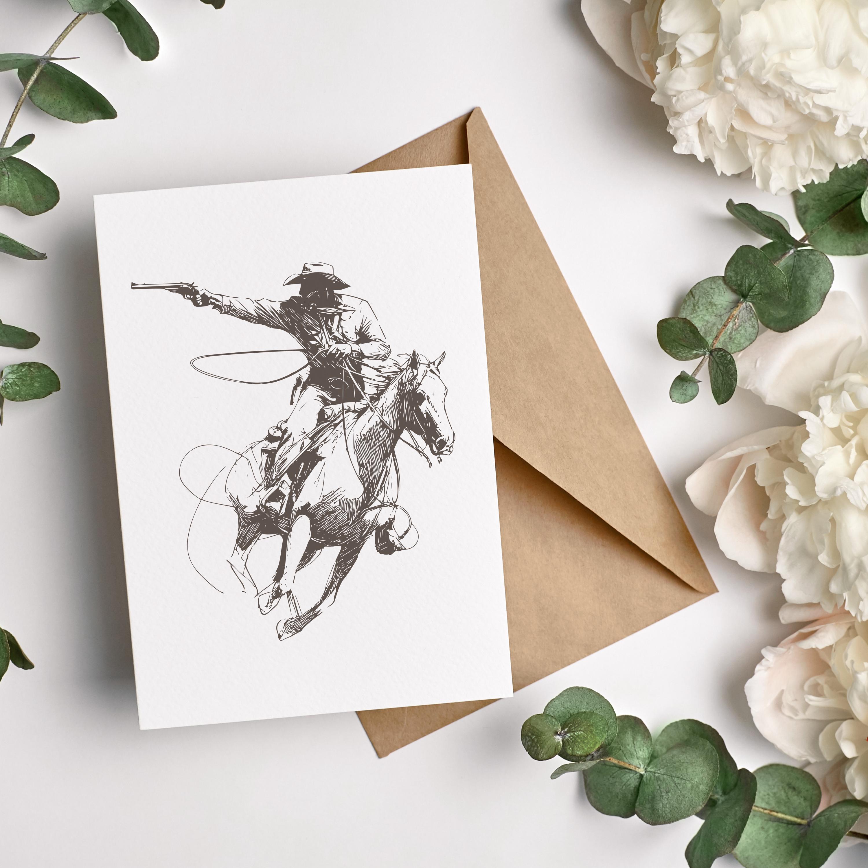 レトロなカウボーイの馬のSVG、ロデオカウボーイのCricut、乗馬の馬の
