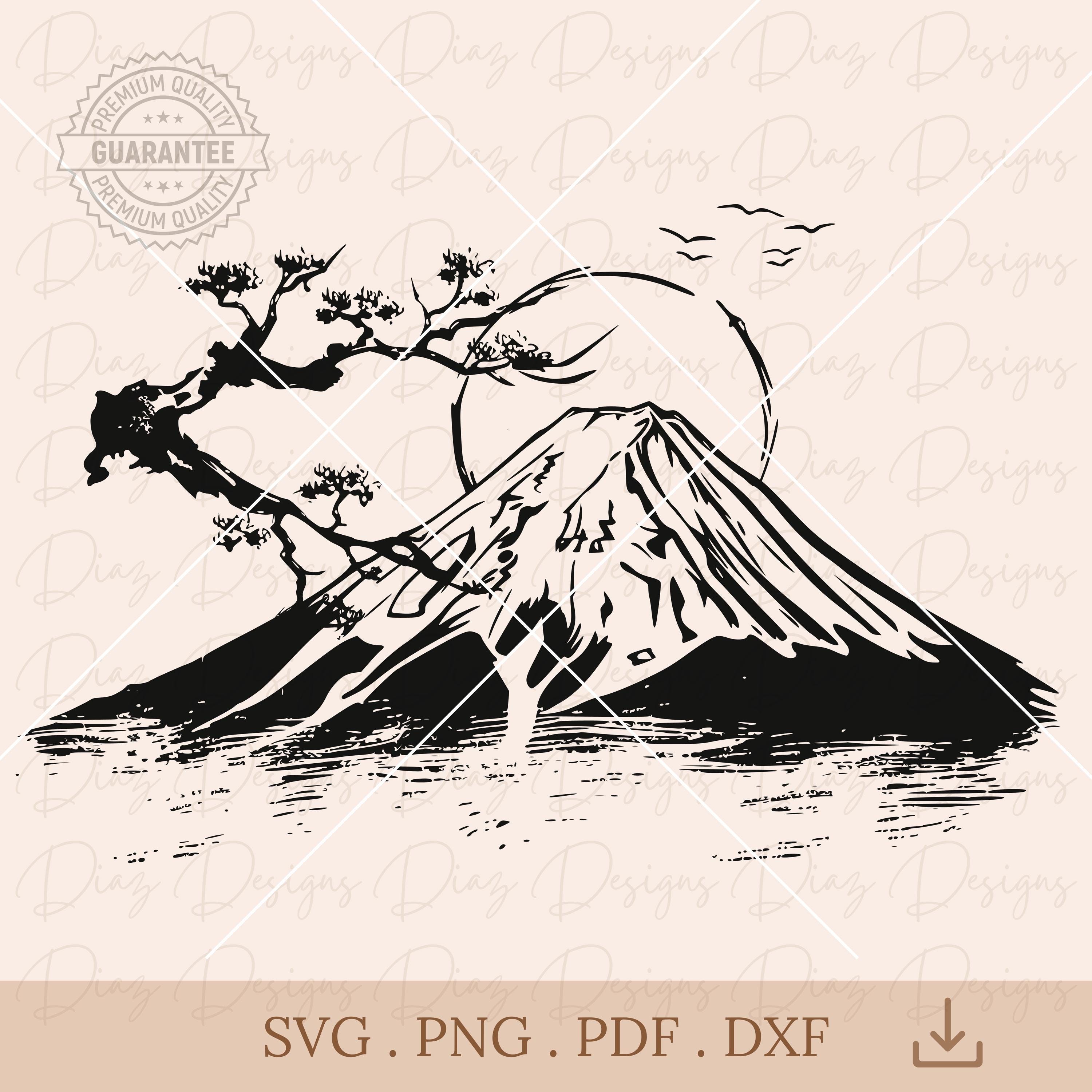 Japan Mount Fuji Svg, Mount Fuji Clipart, Mount Fuji Vector