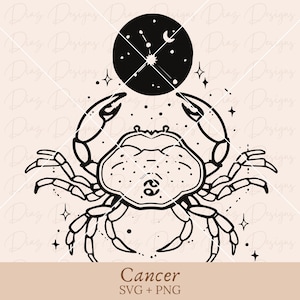 Signo zodiaco Cancer svg, simbolo cancer svg, horoscopo cancer vector, archivo corte signo cancer , horoscopo svg, icono astrologia clipart.