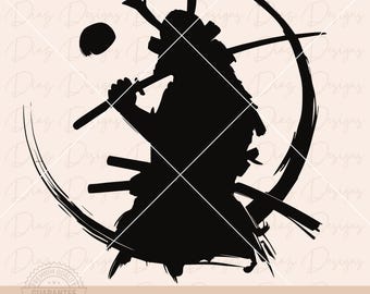 Samurai silhouet svg, Japanse samurai krijger png, samurai vector, samurai zwaard vector, bushido svg, kimono svg, ronin krijger cricut.
