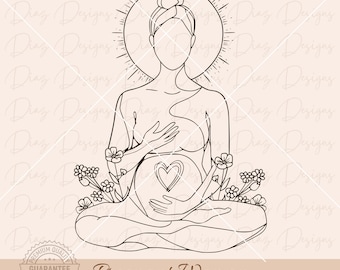 Woman pregnant svg, maternity line art png, pregnancy continuous line, mom cricut, pregnancy clipart, woman body line art, pregnancy clipart