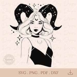 Heksenmeisje png, wicca hekserij svg, mystieke heksen clipart, magisch meisje cricut, heksen-snijbestand, gotische svg, esoterische wicca svg.