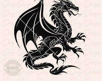 dragon svg, dragon vector, dragon silhouette png, dragon tattoo cut file, dragon cricut, dragon head svg, dragon clipart, dragon symbol svg.