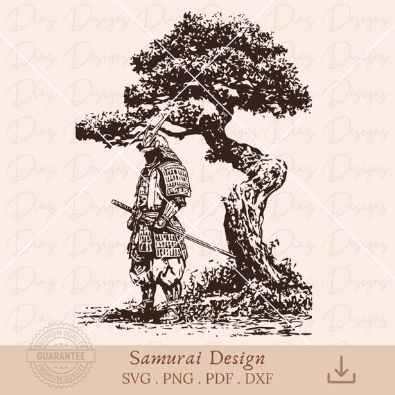 Japanese Samurai Svg, Samurai Png Cut File, Ninja Clipart