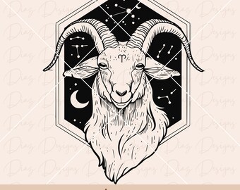 Sterrenbeeld Ram svg, symbool Ram svg, vector Ram, uitsnijbestand Ram, horoscoop svg, astrologie-icoon clipart, clipart Ram.