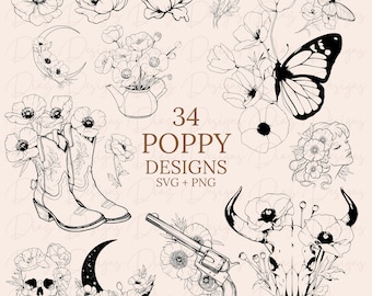 Amapolas svg, flores silvestres clipart, flores svg, amapolas clipart, flores clipart, archivos florales svg, plantas svg, botanica svg.