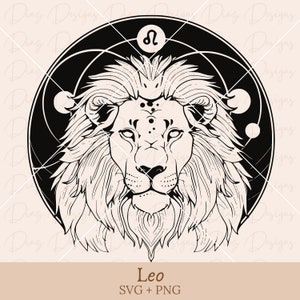 Signo zodiaco leo svg, simbolo leo svg, archivo corte zodiaco leo, horoscopo leo svg, icono astrologia clipart, leo clipart, leo vector