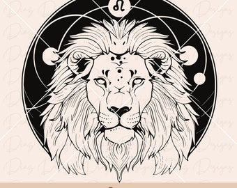 Leo zodiac symbol svg, leo horoscope sign png, astrology sign svg, leo constellation png, leo star sign png, leo sign cricut, leo cut file.
