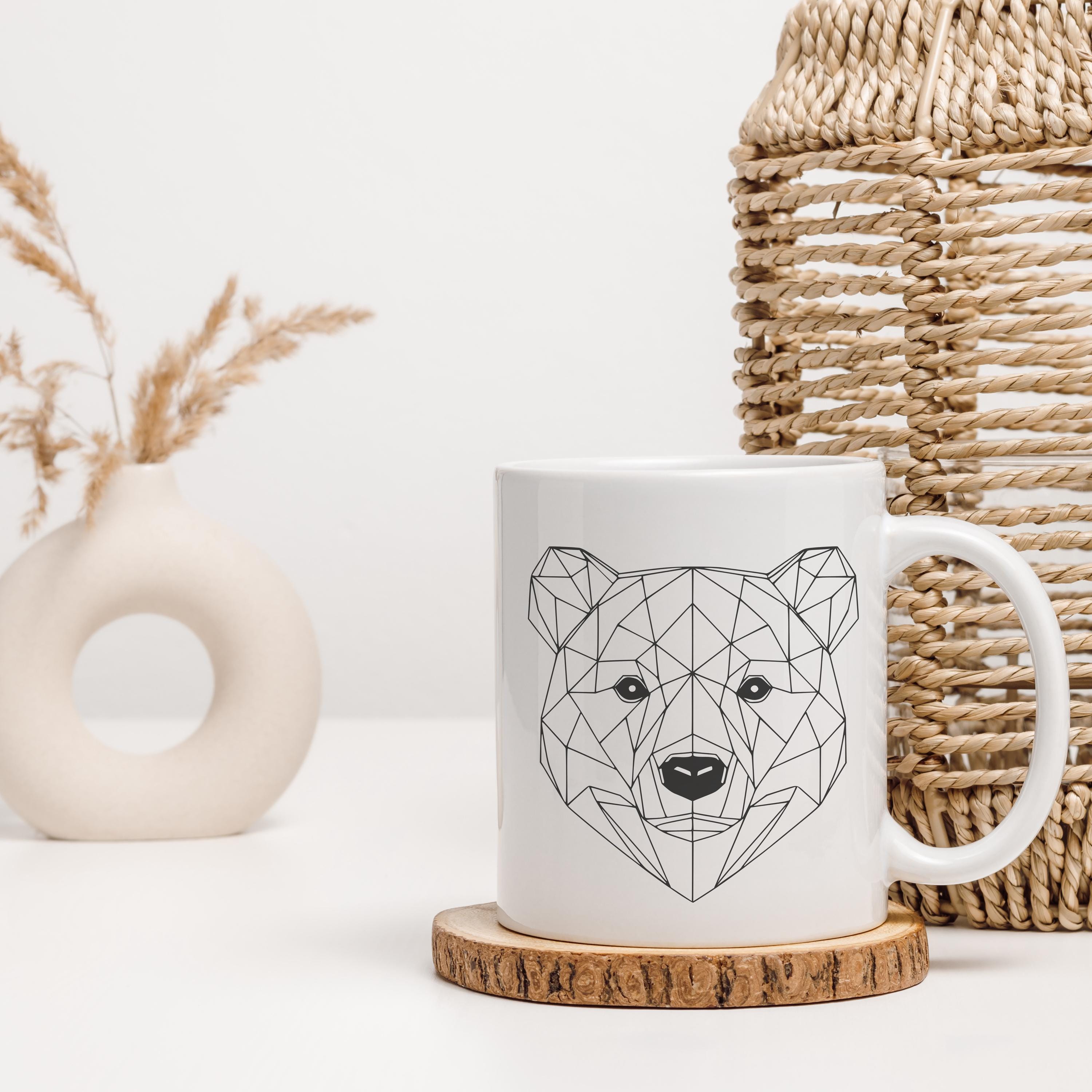 Geometric Bear Svg, Geometry Animal Svg, Bear Outline, Bear Head Svg ...