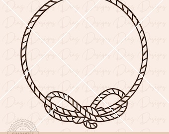 Cowgirl lasso circle svg, western cowboy rope png, country wedding svg, cowboy lasso cricut, rodeo rope, yeehaw howdy circle frame svg.
