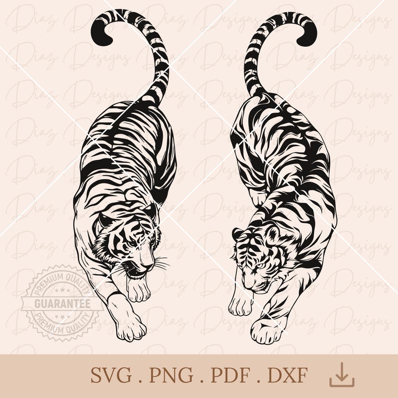 Japanska tigrar svg, tigerhuvud svg, japansk tigertatuering, tigeransikte clipart, vild tiger png, tigervektor, tigerdjur Cricut. bild 1
