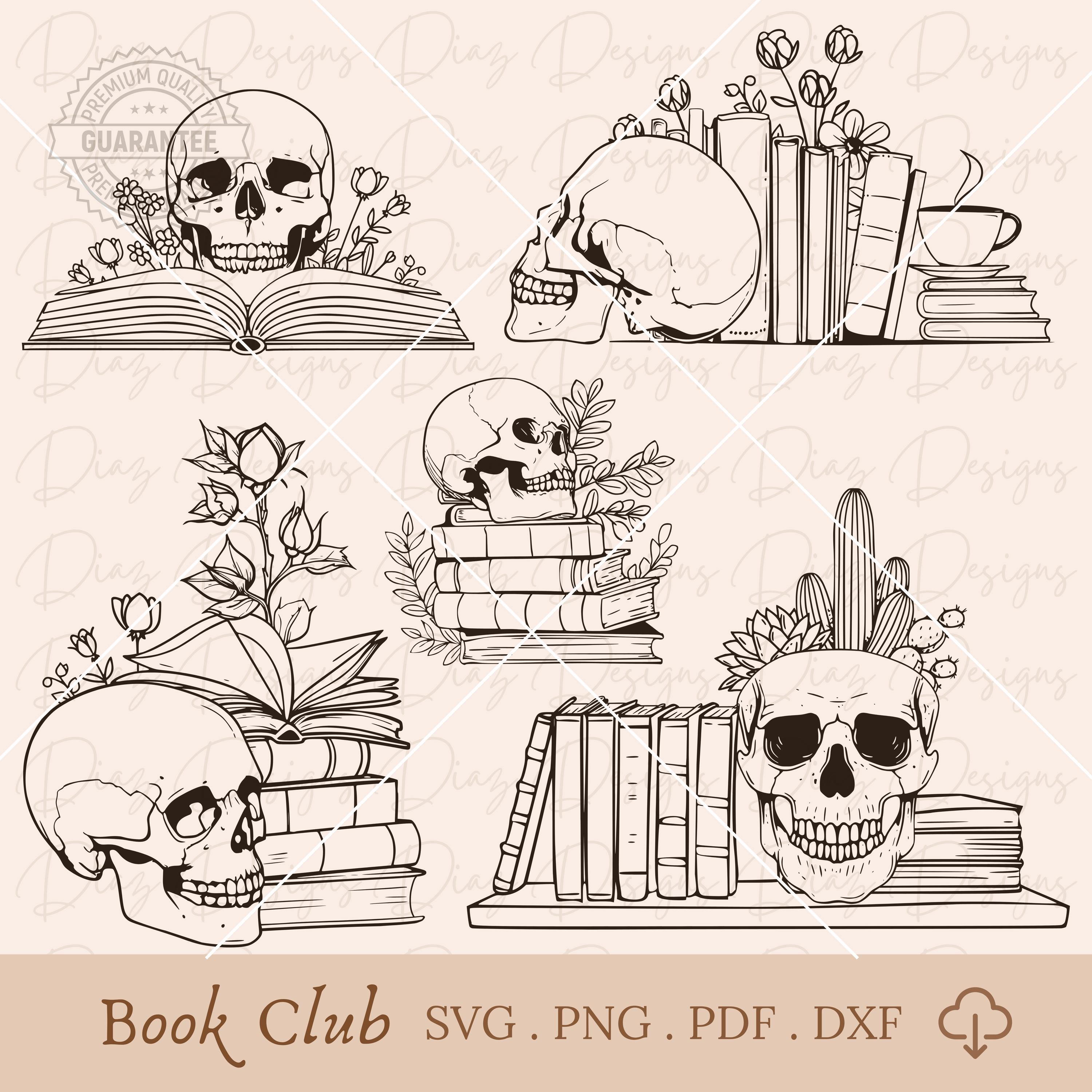 Skull on book アクリル原画 Steampunk Skull with Clockwork Gears