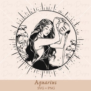 Signe du zodiaque Verseau svg, Symbole du Verseau svg, Fichier coupé du zodiaque Verseau, Horoscope Verseau svg, clipart astrologie, clipart Verseau.