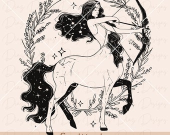 Sagittarius zodiac symbol svg, sagittarius sign clipart, astrology cricut, horoscope vector, zodiac sign png, sagittarius constellation svg.