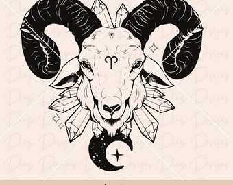 Ram sterrenbeeld svg, ram symbool png, ram vector, ram snijbestand, horoscoop svg, astrologie pictogram clipart, ram teken clipart.