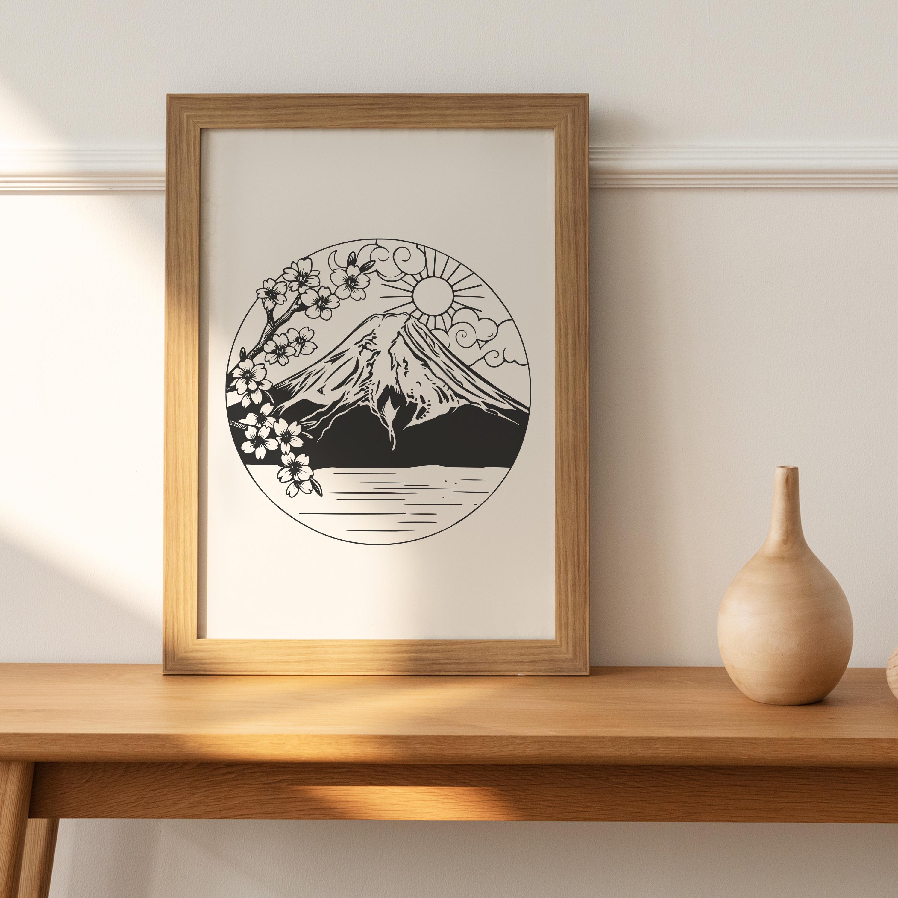 サイン入りアートプリント 複製原画 山 富士山/Mt.Fuji MTG