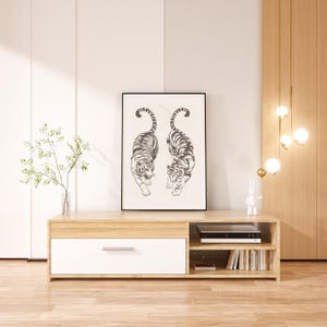Japanska tigrar svg, tigerhuvud svg, japansk tigertatuering, tigeransikte clipart, vild tiger png, tigervektor, tigerdjur Cricut. bild 3