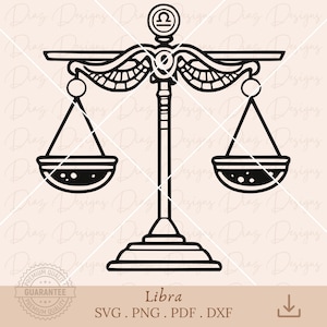 Segno zodiacale Bilancia in formato SVG, simbolo della Bilancia PNG, file di taglio dello zodiaco della Bilancia, oroscopo della Bilancia in formato SVG, astrologia della Bilancia, costellazione della Bilancia cricut.