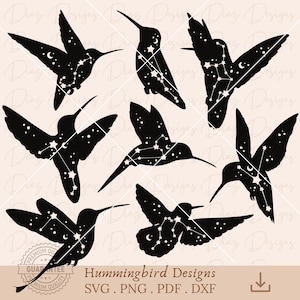 Hummingbird silhouette svg, hummingbird black cut file, bird silhouette png, hummingbird clipart, hummingbird cricut, hummingbird vector.