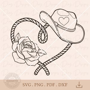 Cowgirl lasso heart svg, western rope heart png, country wedding svg, love cowboy heart, rodeo cowgirl rope, yeehaw howdy valentine cricut.