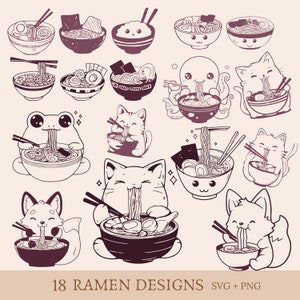 File di taglio ramen svg, png ramen kawaii, clipart ramen, disegno cibo giapponese svg, clipart noodles giapponesi, kawaii ramen giapponese svg.