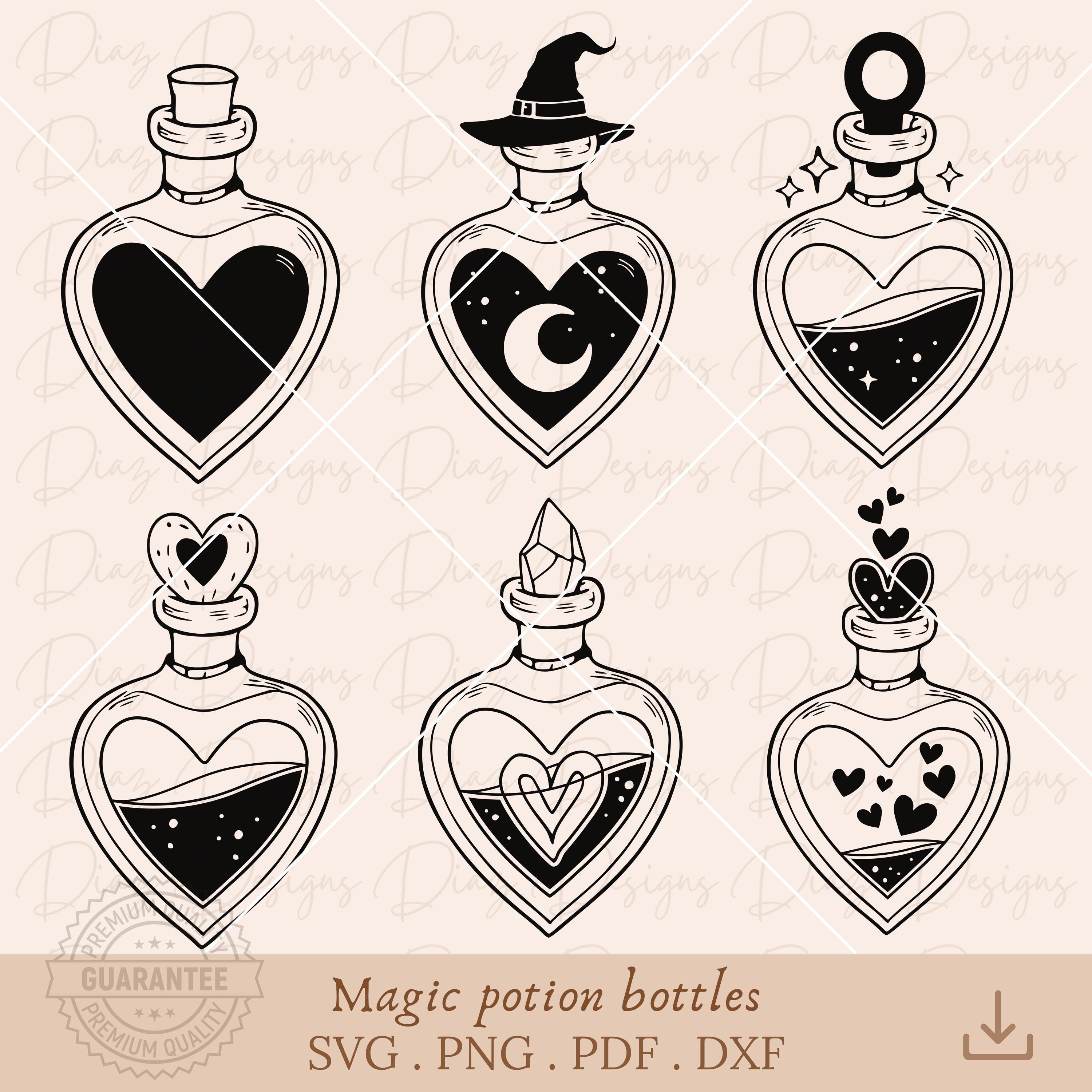 Potion Svg Files Witch Potions Svg, Love Potion Svg, Heart Potion Svg, Magic Potion Svg ...