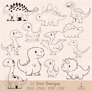 Disegni di dinosauri in formato svg, contorni di dinosauri in formato png, clipart giurassico, t-rex in formato cricut, triceratopo in formato svg, velociraptor in formato svg, pagine da colorare di dinosauri.