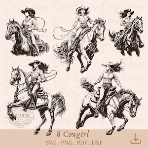 Caballo vaquera retro svg, vaquera rodeo cricut, caballo lazo vector, escena desierto svg, vaquera occidental png, salvaje oeste clipart.