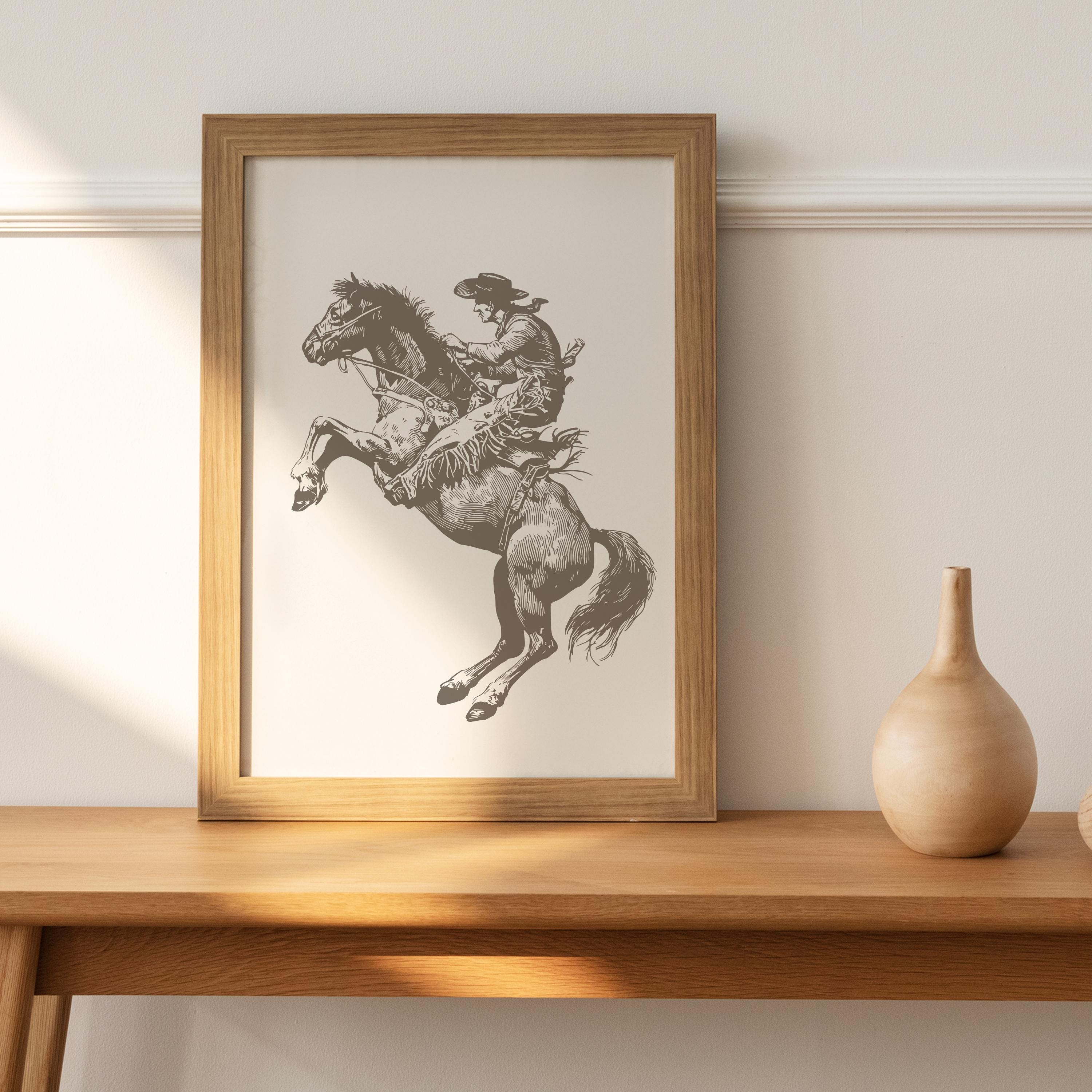 レトロなカウボーイの馬の SVG、カウボーイ ロデオ ブロンコ クリカット、乗馬馬のクリップアート、砂漠のシーンの PNG、西部のカウボーイの  PNG、ワイルド ウェスト。 - Etsy 日本, image size:3000x3000