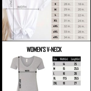 a women's v - neck t - shirt with measurements
