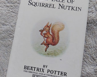 Vintage Beatrix Potter squirrel nutkin hardback book beautiful illustrations easter book gift idea for Easter