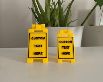 Customized Mini Floor Sign - Personalized Office Gift - 3D Printed -Customizable Colors & Text