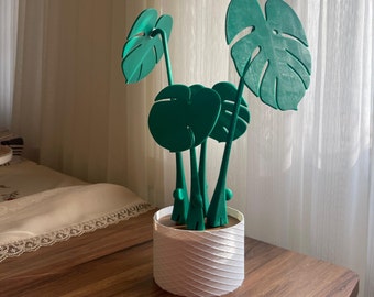 3D-geprinte Monstera Magnetic Coaster - Coaster Plant - Magnetische Monstera Coaster voor stijlvol interieur - Moederdagcadeau, verjaardagscadeau