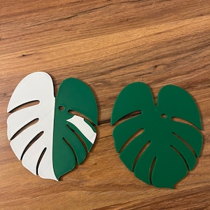 3D Printed Monstera Magnetic Coaster Coaster Plant Magnetic Monstera Coaster for Stylish Home Decor Mother's Day Gift, Birthday Gift image 9