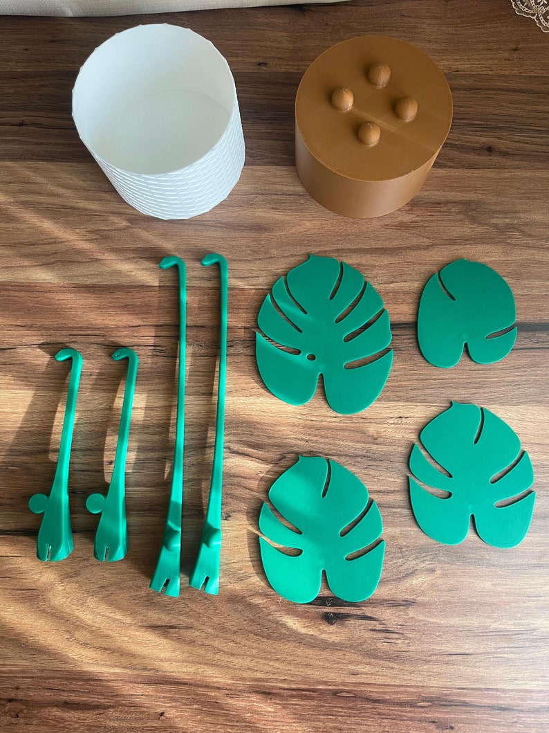 3D Printed Monstera Magnetic Coaster Coaster Plant Magnetic Monstera Coaster for Stylish Home Decor Mother's Day Gift, Birthday Gift image 5