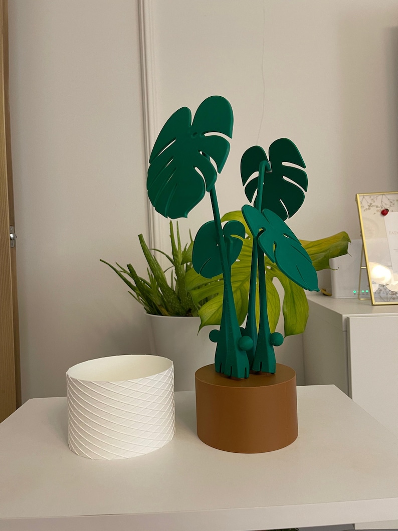 3D Printed Monstera Magnetic Coaster Coaster Plant Magnetic Monstera Coaster for Stylish Home Decor Mother's Day Gift, Birthday Gift image 3