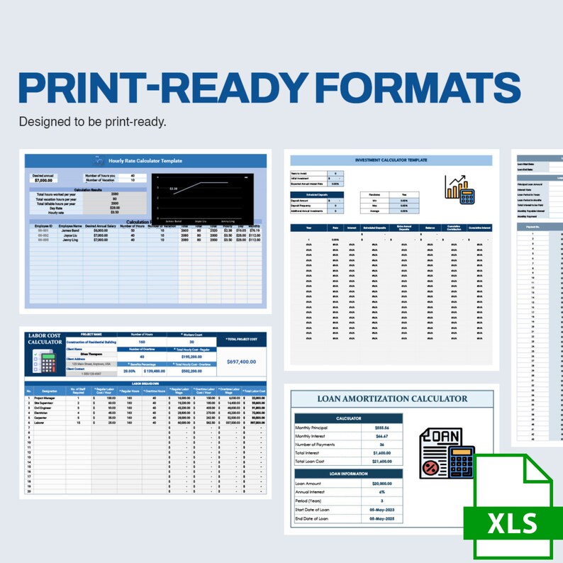 50 Ultimate Calculator Template Bundle Design in Excel Format. Easily ...