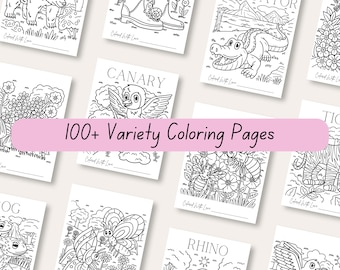 100 niños pequeños para colorear, páginas para colorear, colorear digital, colorear preescolar imprimible en casa, colorear fácil, colorear para niños, colorear
