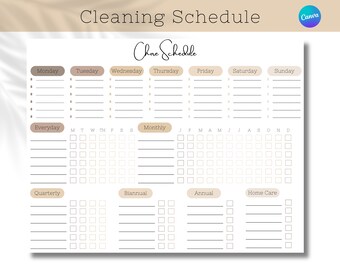 Adult Chore Chart | Digital Download Pdf | Adhd Cleaning Planner | Cleaning Checklist | Household Chores Chart | Editable Cleaning Planner