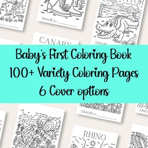 Baby's First Coloring Book , ABC Book Baby Shower Game, Baby Shower ...