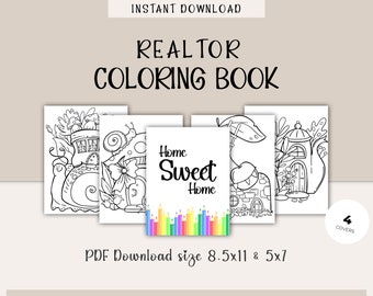 Open House Supplies | Open House Kids Activity Coloring Book | Real Estate Activity For Kids | Kids Coloring Book | Realtor Coloring Book