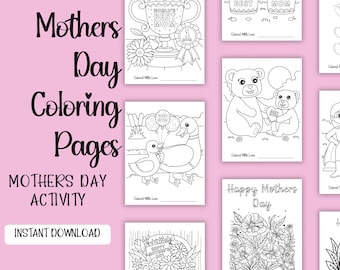 Mothers Day Coloring Pages, Coloring Pages For Kids, Mothers Day Activity, Mom Coloring Page, Mother's Day Gift, Diy Mothers Day Gift