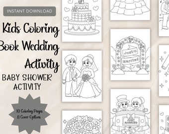 Coloring Book | Kids Wedding Favors | Coloring Pages | Kids Wedding Table | Wedding Coloring Pages | Digital Download | Printable Booklet