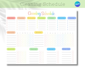 Cleaning Planner | Adult Chore Chart | Responsibility List | House Zones | Printable Cleaning Checklist By Room | Digital Pdf | Chore Chart