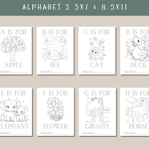 52 PAGES ABC Baby Shower Coloring Book, Baby's First ABC Book, Baby ...